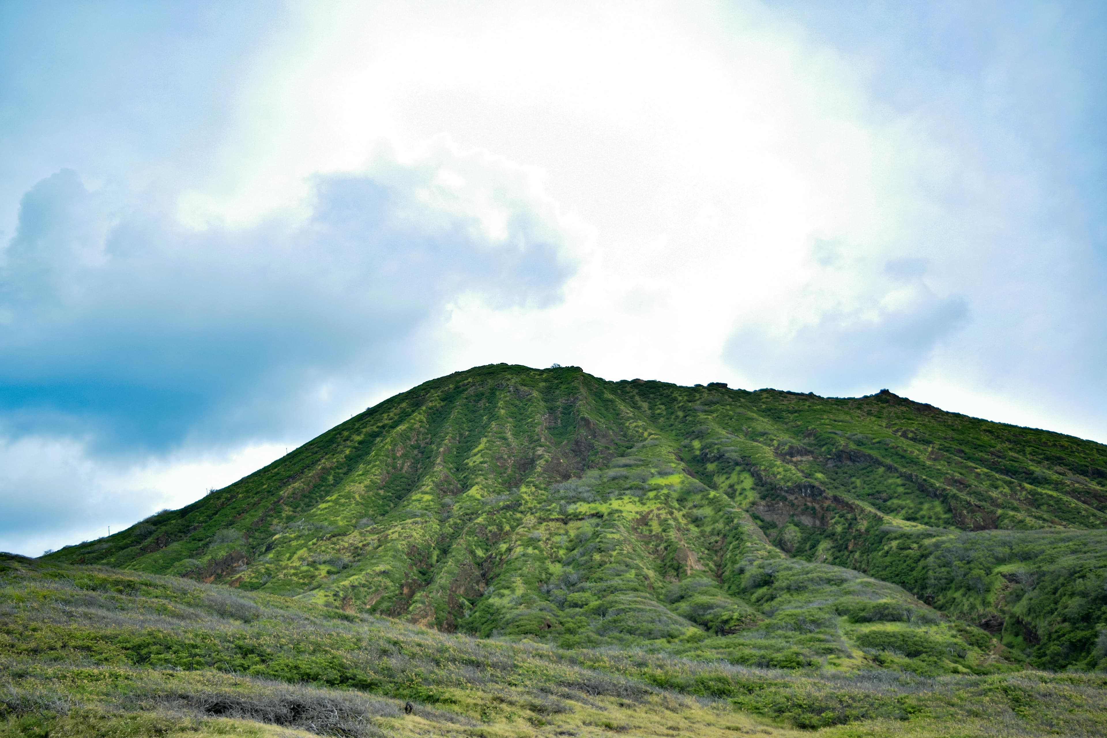 Lush green mountains of Oahu